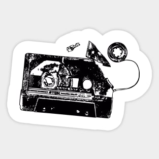 Broken Cassette Tape Sticker